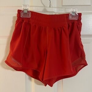 Lululemon Hotty Hot 4 inch shorts in Red
